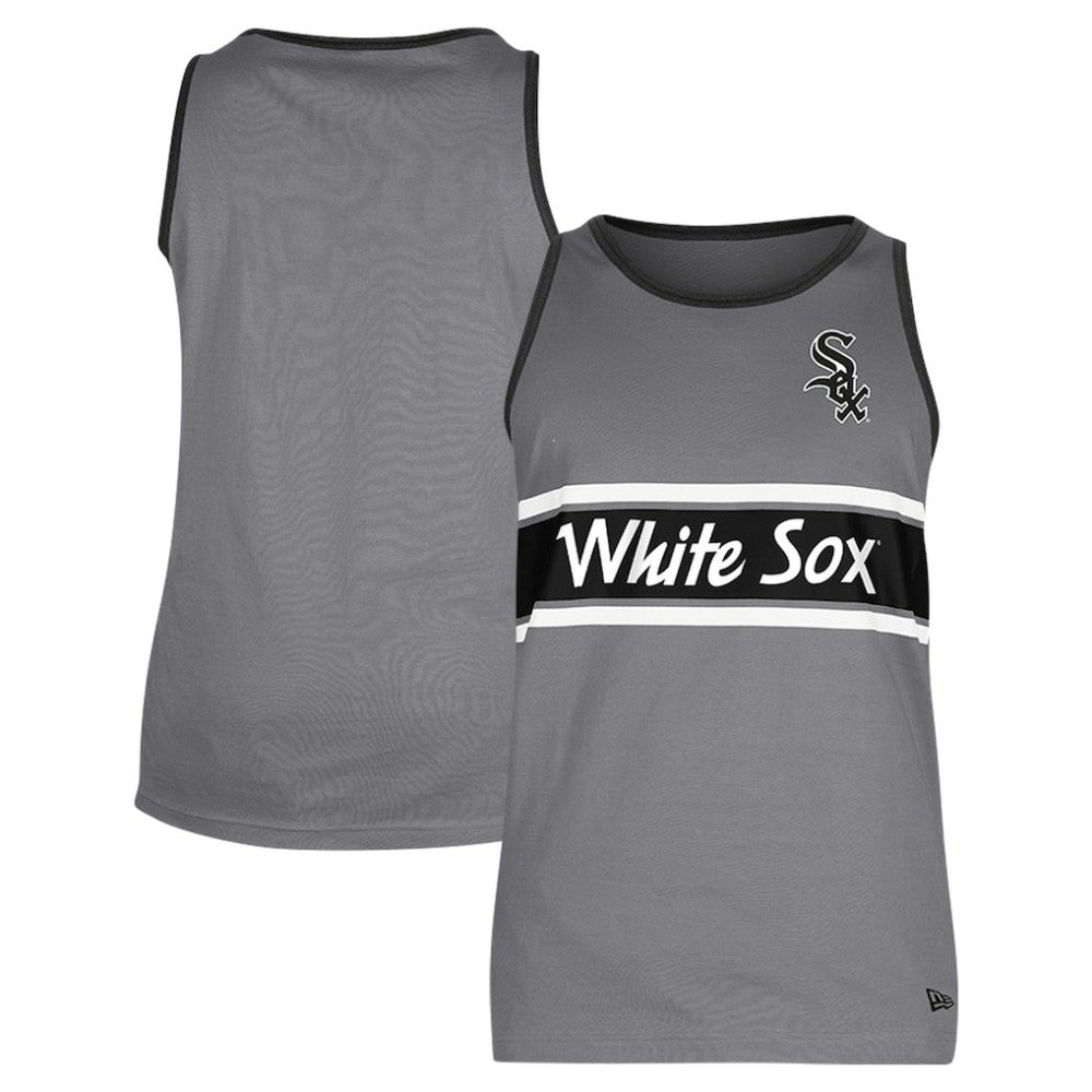 Chicago White Sox Jersey Ringer Tank Top Gray | New Era
