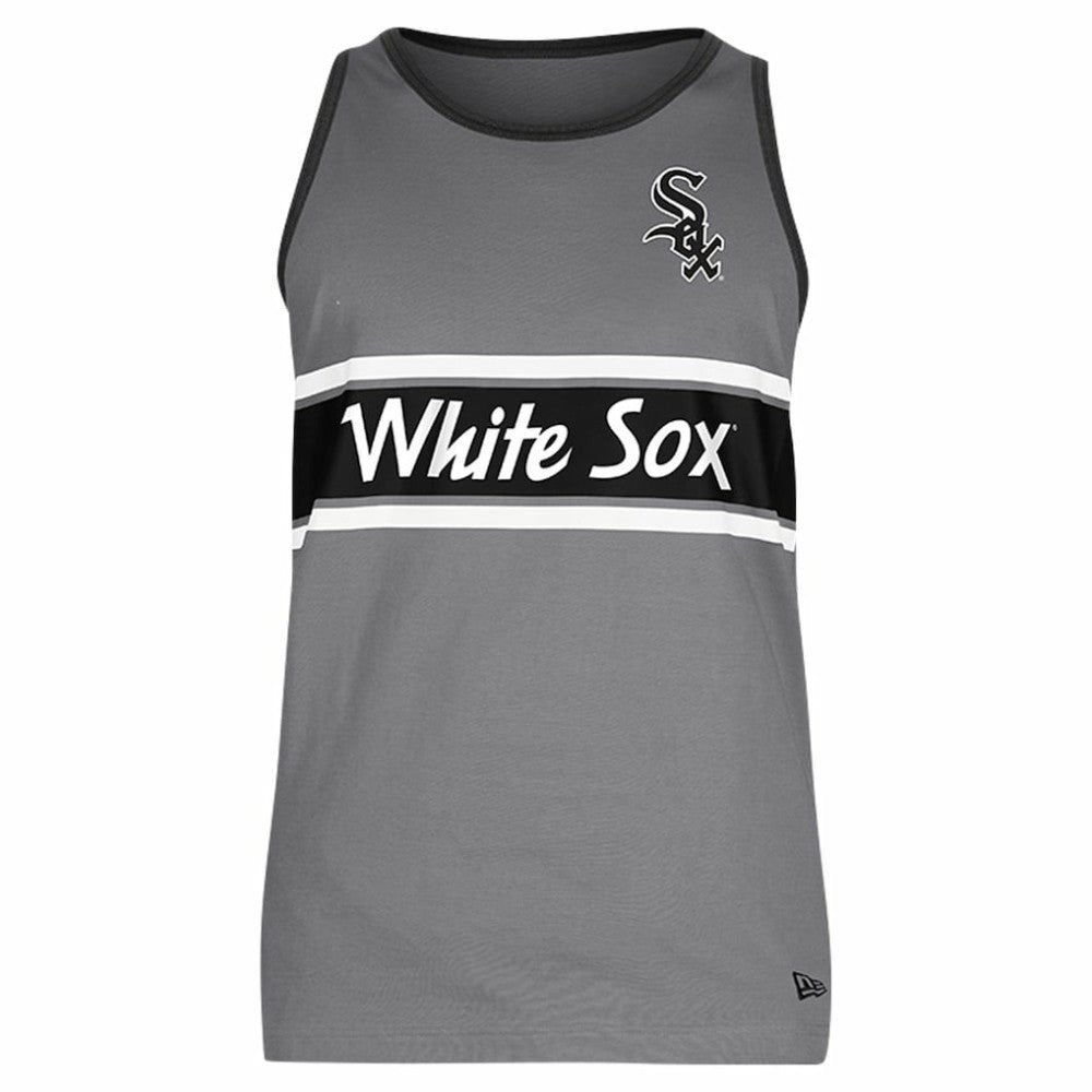 Chicago White Sox Jersey Ringer Tank Top Gray | New Era