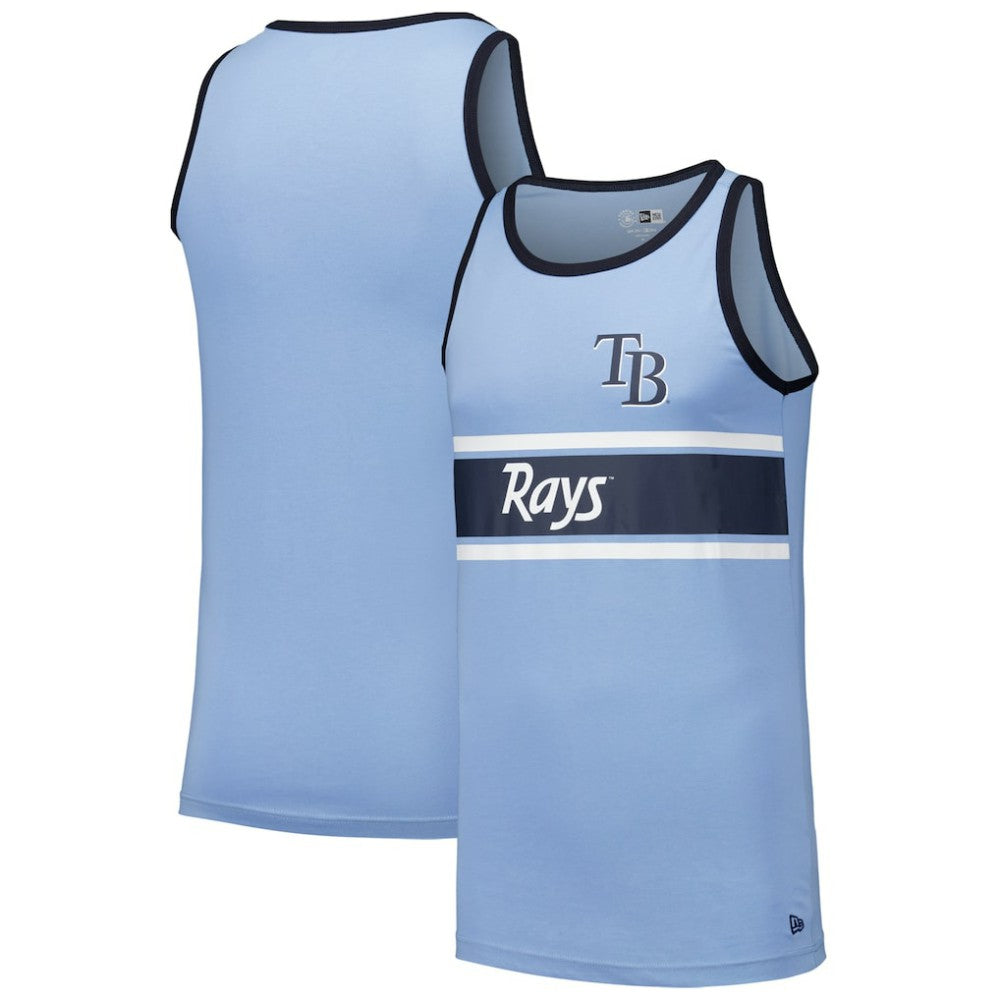 Tampa Bay Rays Jersey Ringer Tank Top Light Blue | New Era