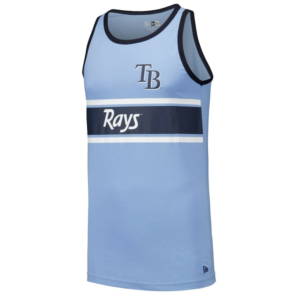 Tampa Bay Rays Jersey Ringer Tank Top Light Blue | New Era