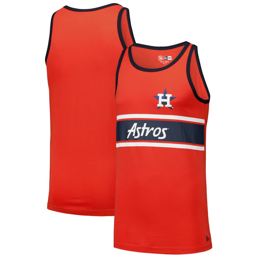 Houston Astros Jersey Ringer Tank Top Orange | New Era