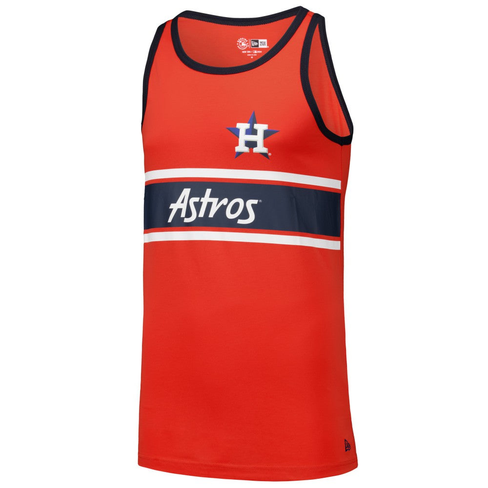Houston Astros Jersey Ringer Tank Top Orange | New Era