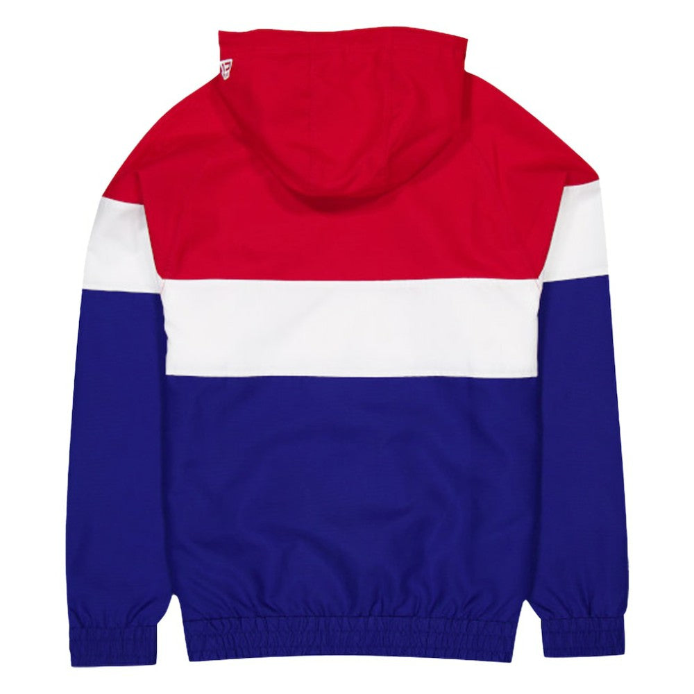 Atlanta Braves Ripstop Raglan Quarter-Zip Hoodie Windbreaker Jacket Blue | New Era