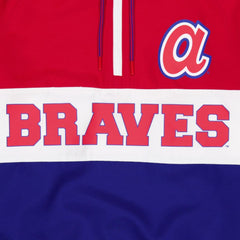 Atlanta Braves Ripstop Raglan Quarter-Zip Hoodie Windbreaker Jacket Blue | New Era