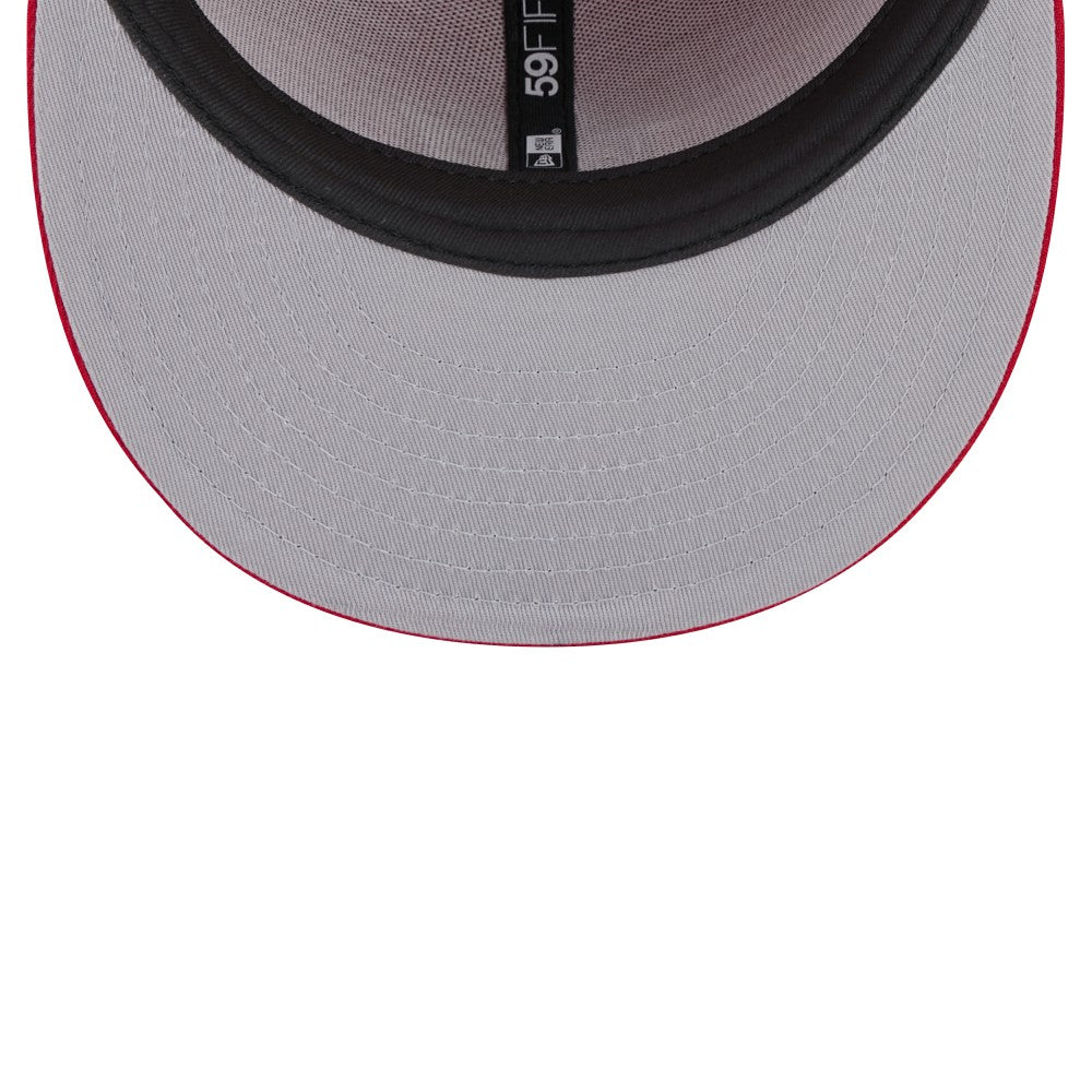 Miami Marlins White Logo 59FIFTY Fitted Hat Red | New Era
