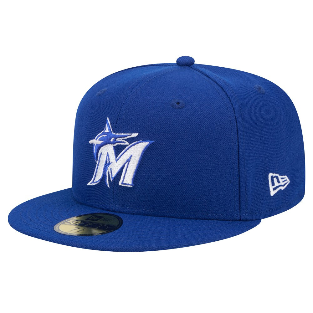 Miami Marlins White Logo 59FIFTY Fitted Hat Royal | New Era