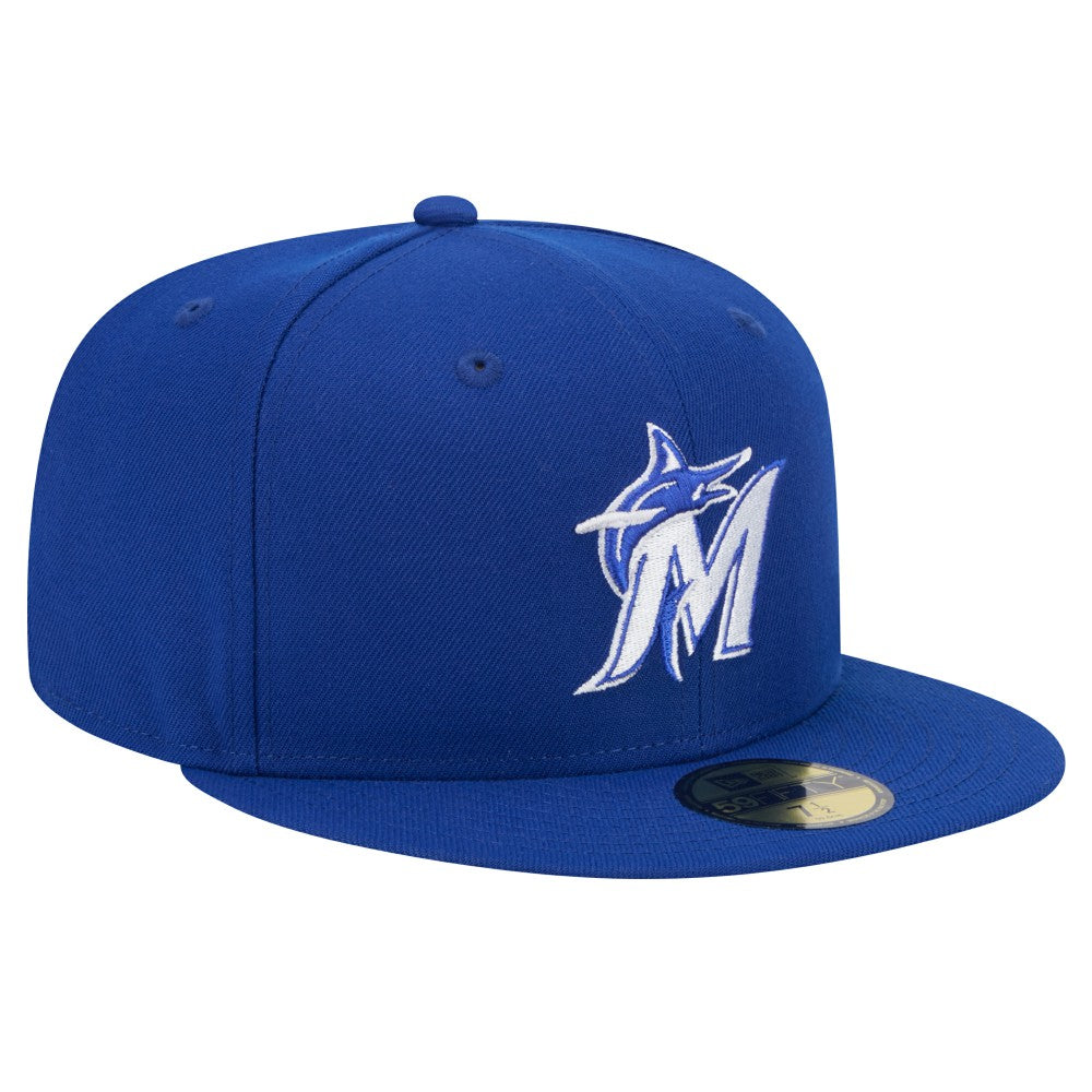 Miami Marlins White Logo 59FIFTY Fitted Hat Royal | New Era