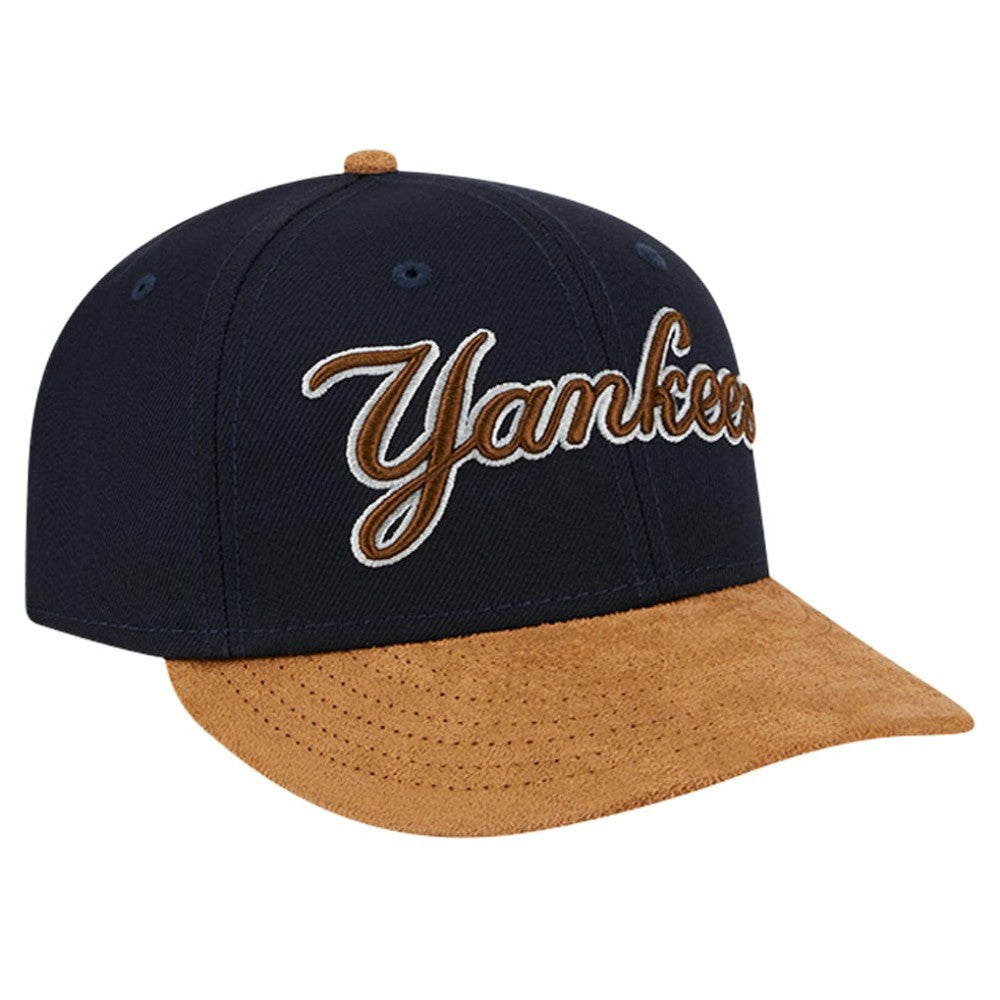 New York Yankees Team Suede Visor Low Profile 59FIFTY Fitted Hat Navy | New Era
