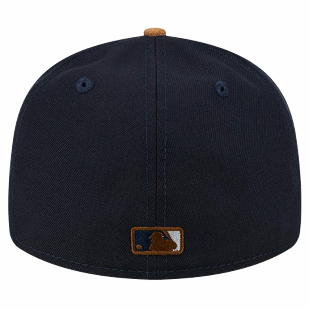 New York Yankees Team Suede Visor Low Profile 59FIFTY Fitted Hat Navy | New Era