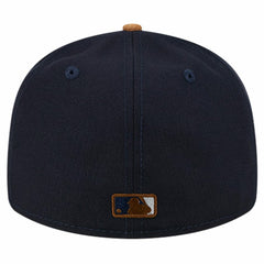 New York Yankees Team Suede Visor Low Profile 59FIFTY Fitted Hat Navy | New Era