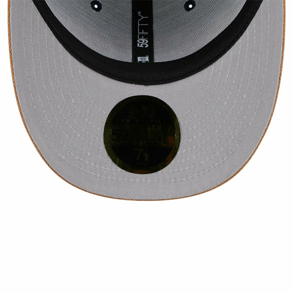 Boston Red Sox Team Suede Visor Low Profile 59FIFTY Fitted Hat Navy | New Era