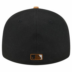 Chicago White Sox Team Suede Visor Low Profile 59FIFTY Fitted Hat Black | New Era