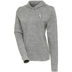 Chicago White Sox Antigua Women's Brushed Metallic Respite Pullover Hoodie White