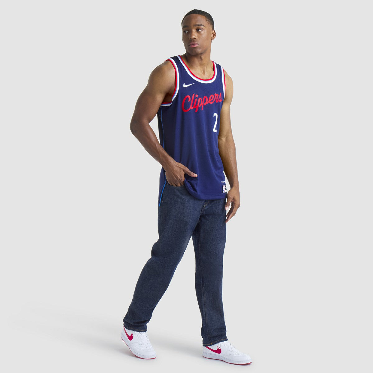 Kawhi Leonard LA Clippers Unisex 2024/25 Swingman Jersey - Navy - Icon Edition