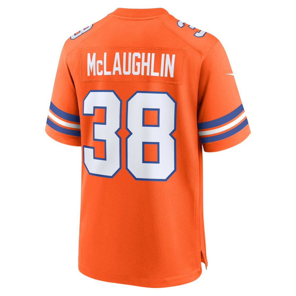 Jaleel McLaughlin Denver Broncos Mile High Collection 1977 Throwback Player Game Jersey - Orange