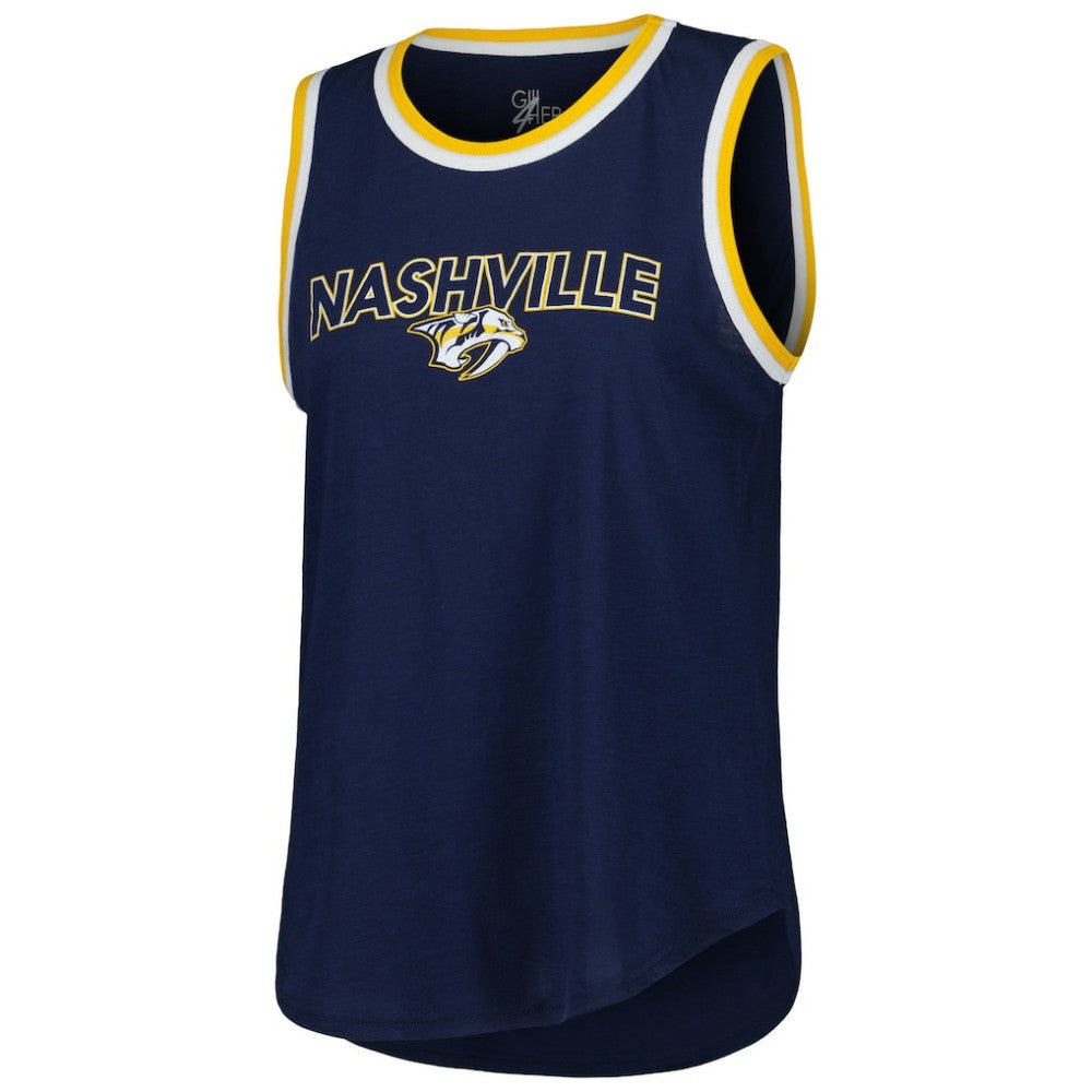 Nashville Predators G-III 4Her by Carl Banks Women's Strategy Tank Top Navy