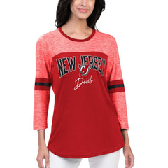 New Jersey Devils G-III 4Her by Carl Banks Women's Play The Game 3/4-Sleeve T-Shirt Red