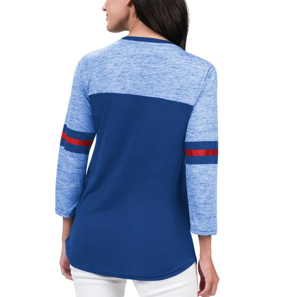 New York Rangers G-III 4Her by Carl Banks Women's Play The Game 3/4-Sleeve T-Shirt Blue