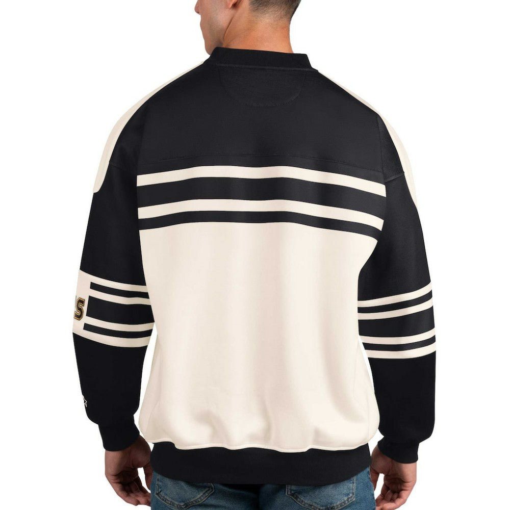 Boston Bruins Starter Defense Fleece Crewneck Pullover Sweatshirt White