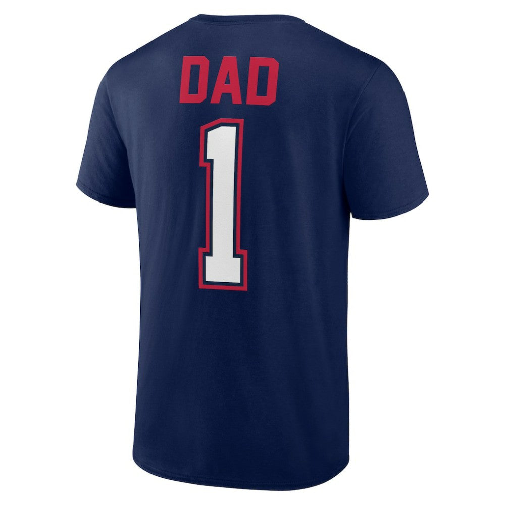 Atlanta Braves Father's Day #1 Dad T-Shirt Navy