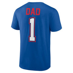 Chicago Cubs Father's Day #1 Dad T-Shirt Royal