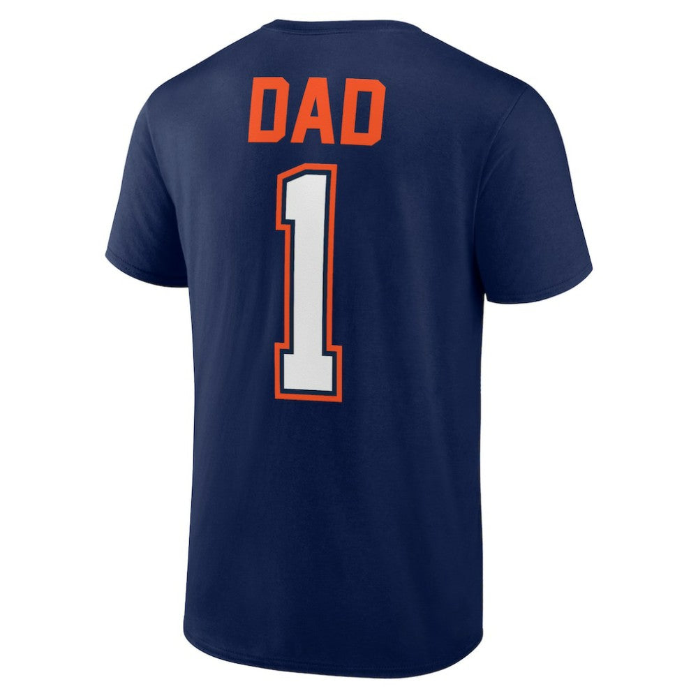 Detroit Tigers Father's Day #1 Dad T-Shirt Navy