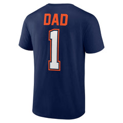 Detroit Tigers Father's Day #1 Dad T-Shirt Navy