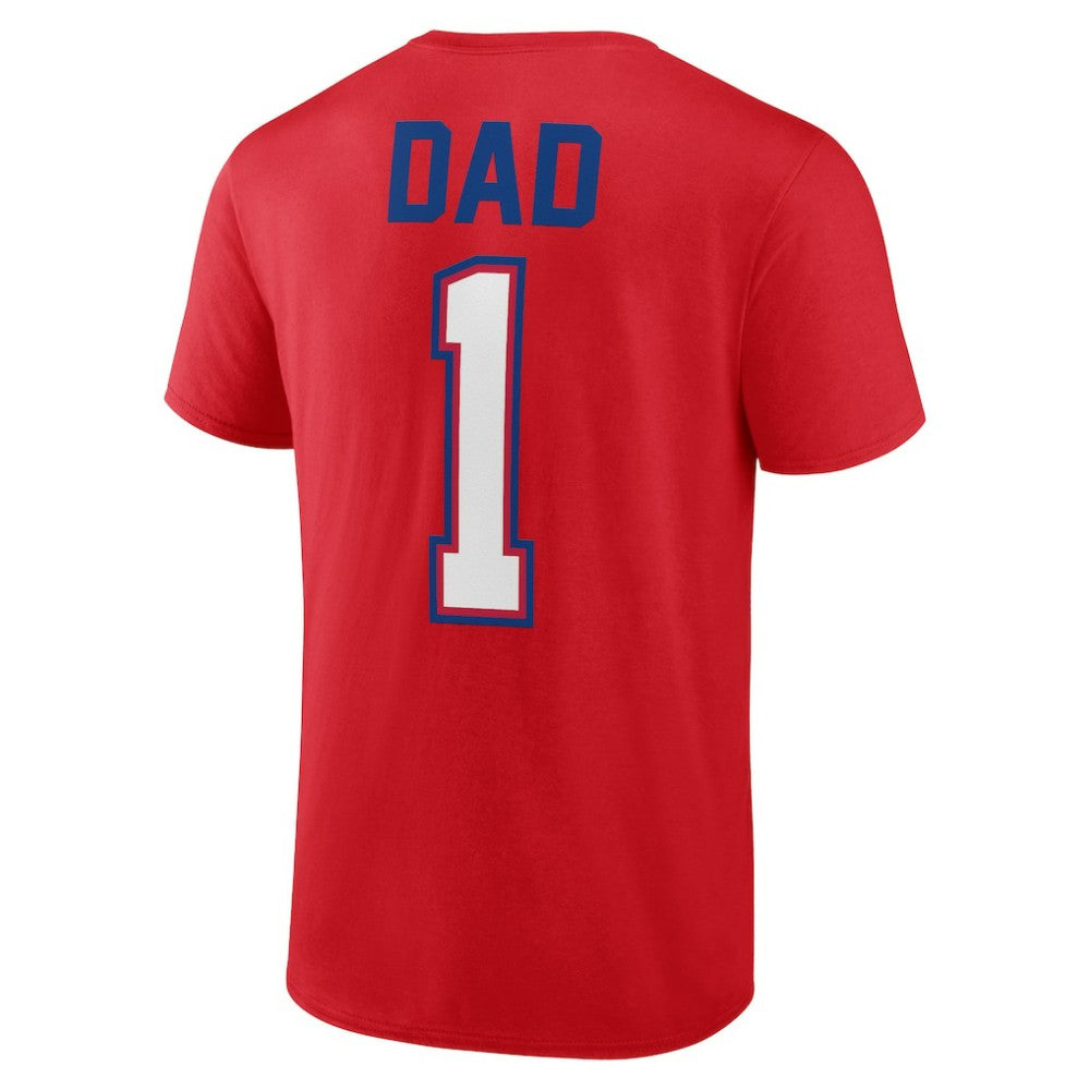 Philadelphia Phillies Father's Day #1 Dad T-Shirt Red
