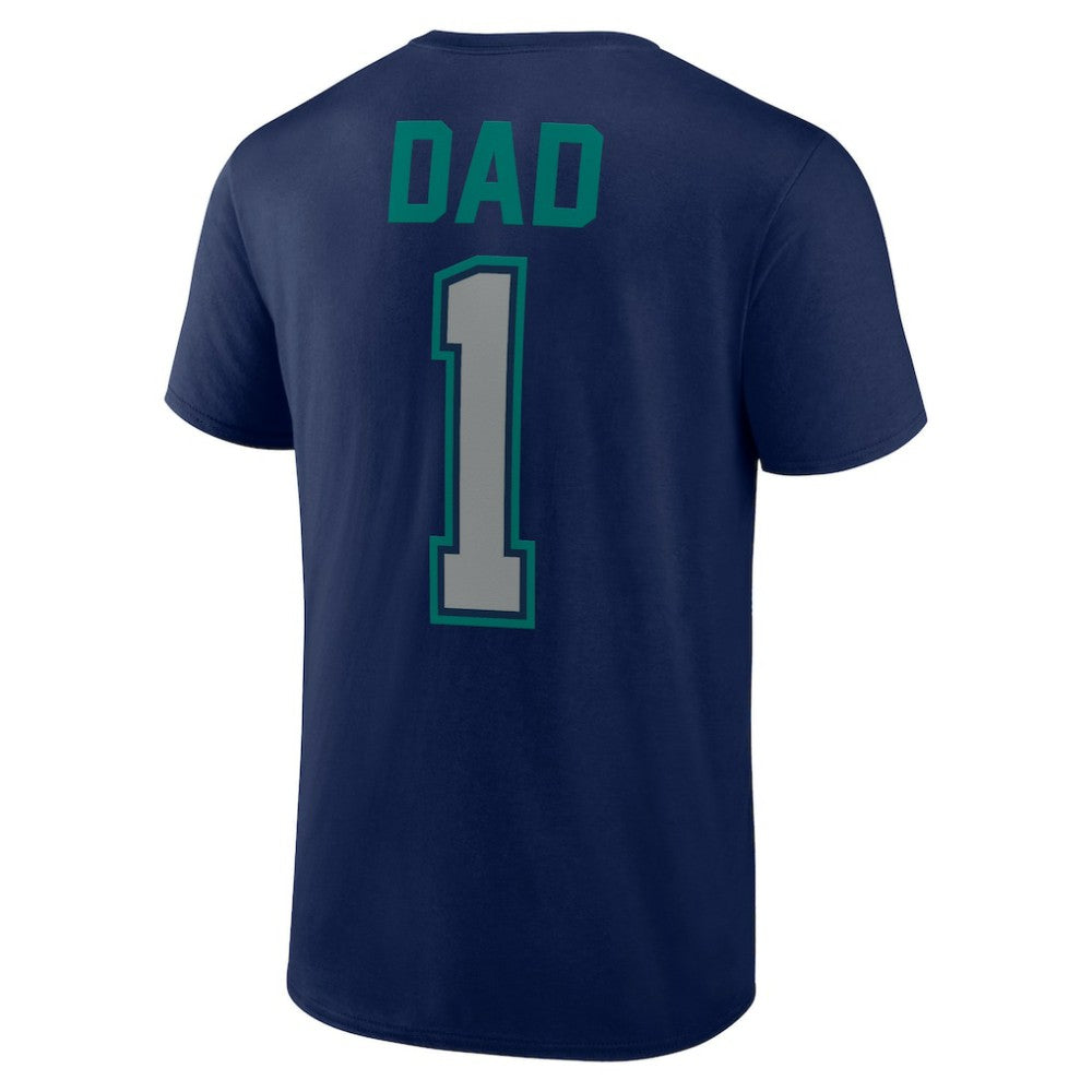 Seattle Mariners Father's Day #1 Dad T-Shirt Navy