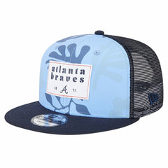Atlanta Braves Bikini Bottom Trucker 9FIFTY Snapback Hat Navy | New Era