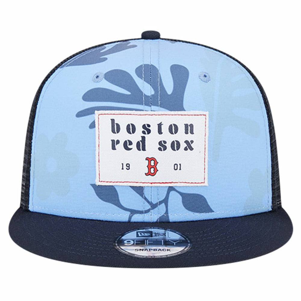 Boston Red Sox Bikini Bottom Trucker 9FIFTY Snapback Hat Navy | New Era
