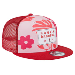 Los Angeles Angels Bikini Bottom Trucker 9FIFTY Snapback Hat Red | New Era