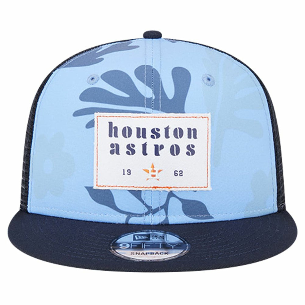 Houston Astros Bikini Bottom Trucker 9FIFTY Snapback Hat Navy | New Era