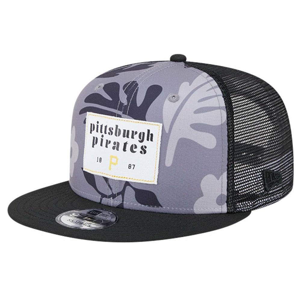 Pittsburgh Pirates Bikini Bottom Trucker 9FIFTY Snapback Hat Black | New Era