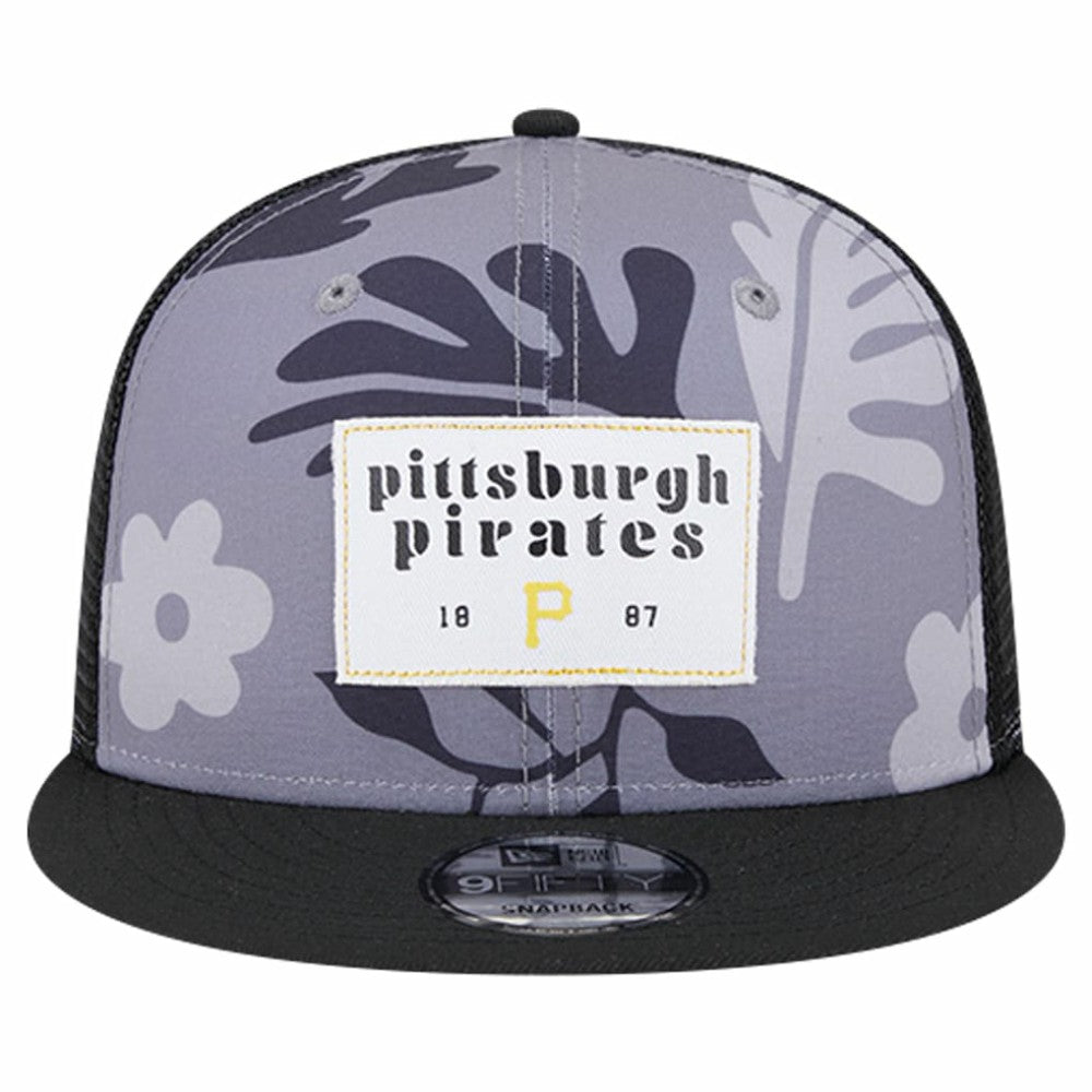 Pittsburgh Pirates Bikini Bottom Trucker 9FIFTY Snapback Hat Black | New Era