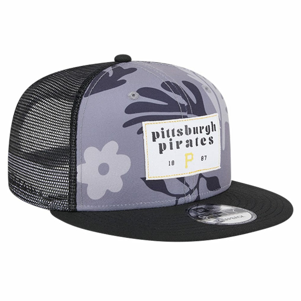 Pittsburgh Pirates Bikini Bottom Trucker 9FIFTY Snapback Hat Black | New Era