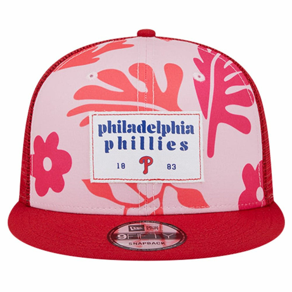 Philadelphia Phillies Bikini Bottom Trucker 9FIFTY Snapback Hat Red | New Era