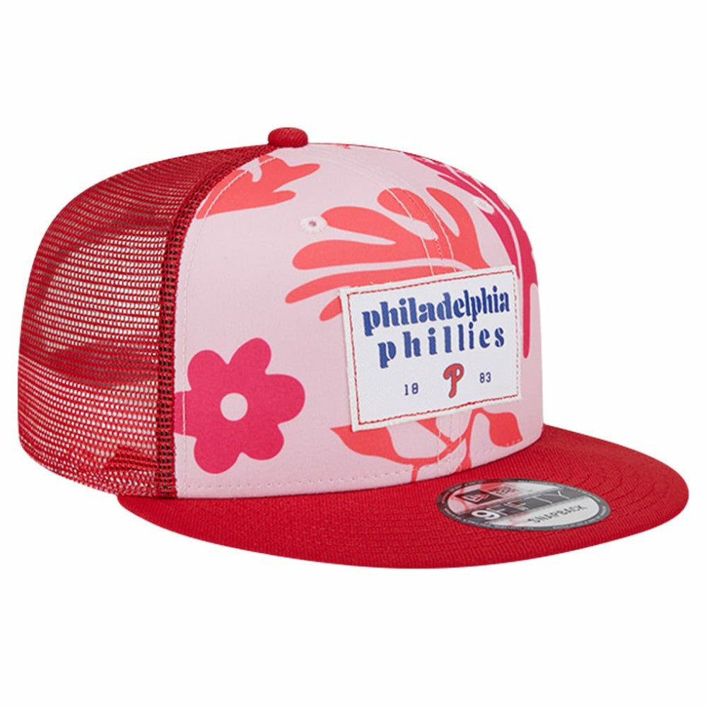 Philadelphia Phillies Bikini Bottom Trucker 9FIFTY Snapback Hat Red | New Era