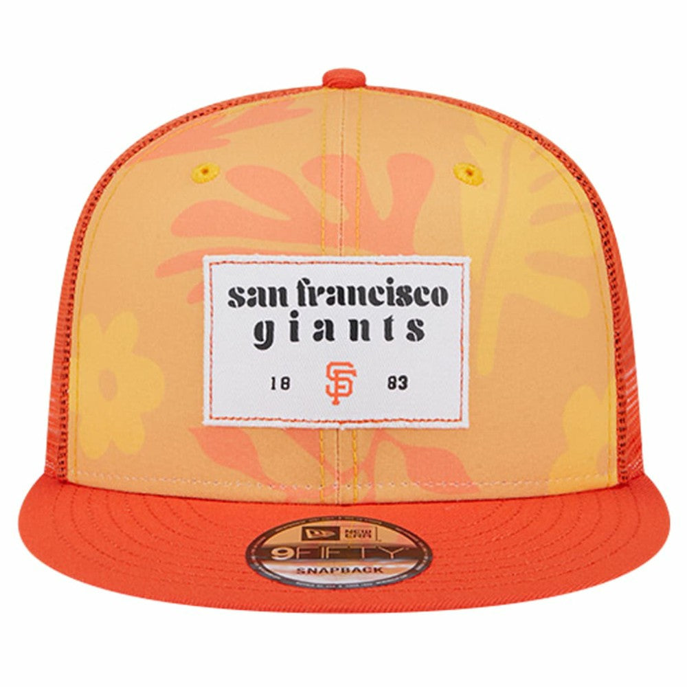 San Francisco Giants Bikini Bottom Trucker 9FIFTY Snapback Hat Orange | New Era