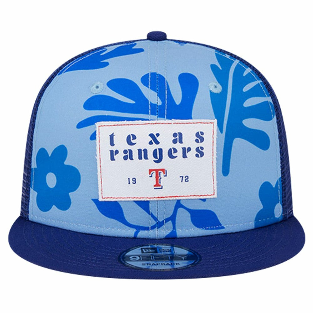 Texas Rangers Bikini Bottom Trucker 9FIFTY Snapback Hat Royal | New Era