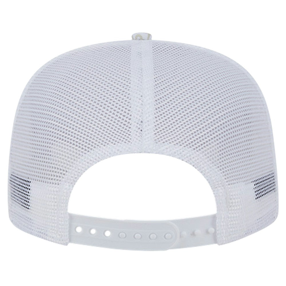 Los Angeles Angels Logo Dunes A-Frame Trucker 9FIFTY Snapback Hat White | New Era