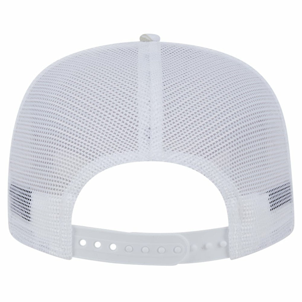 Pittsburgh Pirates Logo Dunes A-Frame Trucker 9FIFTY Snapback Hat White | New Era