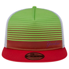 New York Yankees Neon Horizon A-Frame Trucker 9FIFTY Snapback Hat Red | New Era