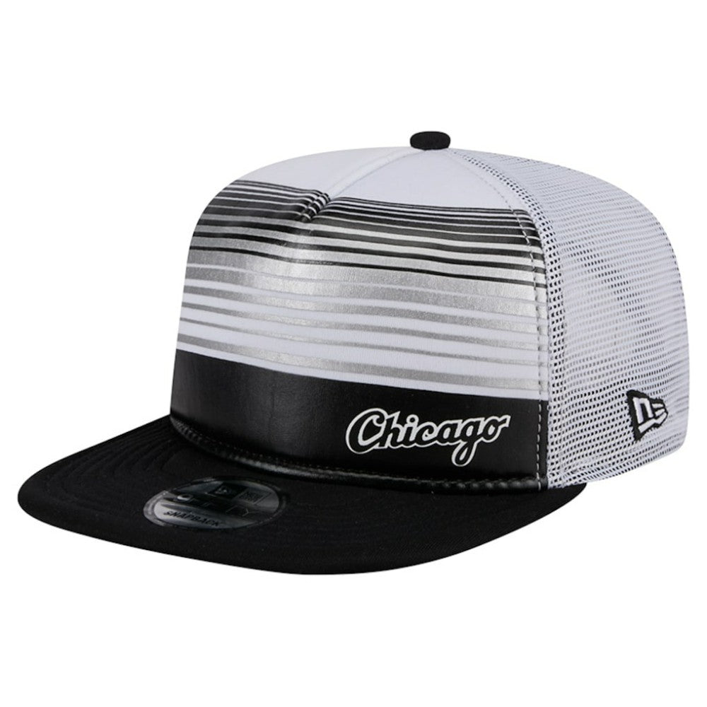 Chicago White Sox Team Horizon 9FIFTY A-Frame Trucker Snapback Hat Black | New Era