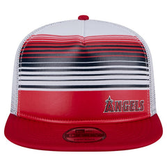 Los Angeles Angels Team Horizon 9FIFTY A-Frame Trucker Snapback Hat Red | New Era