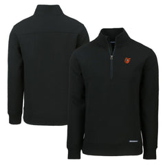 Baltimore Orioles Cutter & Buck Cooperstown Collection Roam Eco Recycled Quarter-Zip Pullover Black