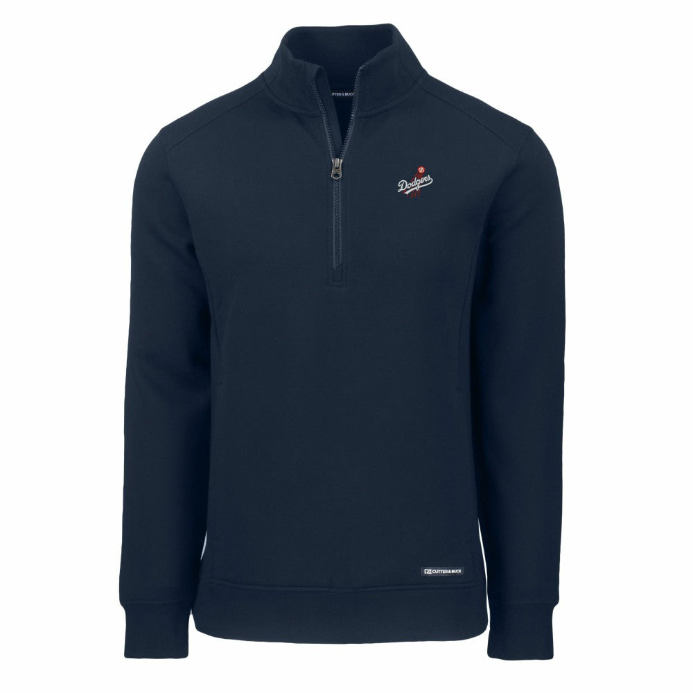 Los Angeles Dodgers Cutter & Buck Cooperstown Collection Roam Eco Recycled Quarter-Zip Pullover Navy