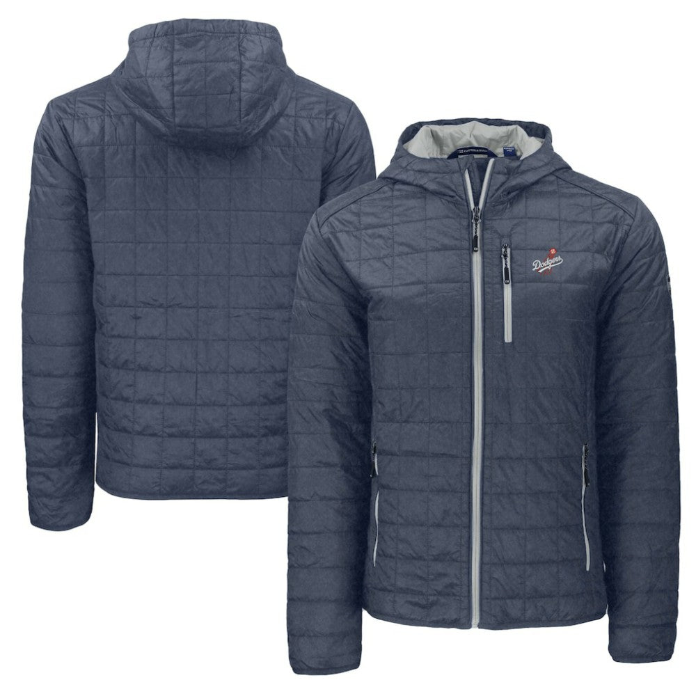Los Angeles Dodgers Cutter & Buck Cooperstown Collection Rainier Primaloft Eco Full-Zip Hooded Jacket Anthracite