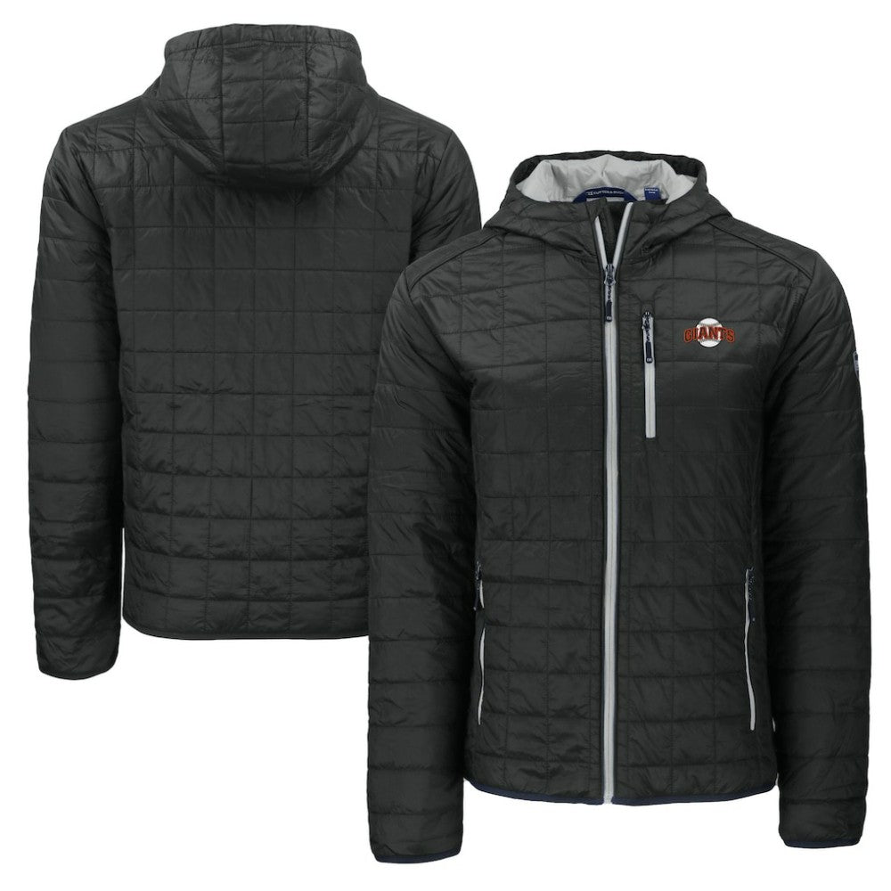 San Francisco Giants Cutter & Buck Cooperstown Collection Rainier Primaloft Eco Full-Zip Hooded Jacket Black