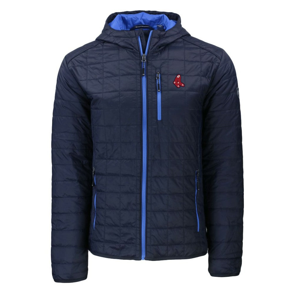 Boston Red Sox Cutter & Buck Cooperstown Collection Rainier Primaloft Eco Full-Zip Hooded Jacket Navy